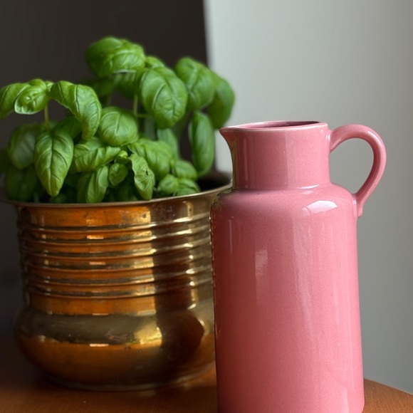 West Germany Pink Ceramic Jug Mid Century Pitcher Vintage Drinkware Retro Bar - Picture 13 of 14